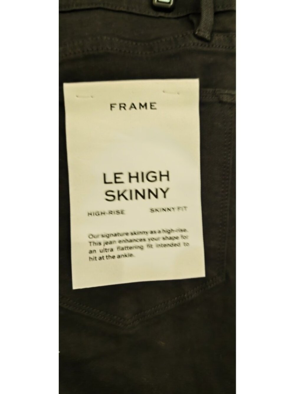FRAME Le High Skinny Jeans Women 28 Black Raw Hem Frayed Crop High Rise Stretch